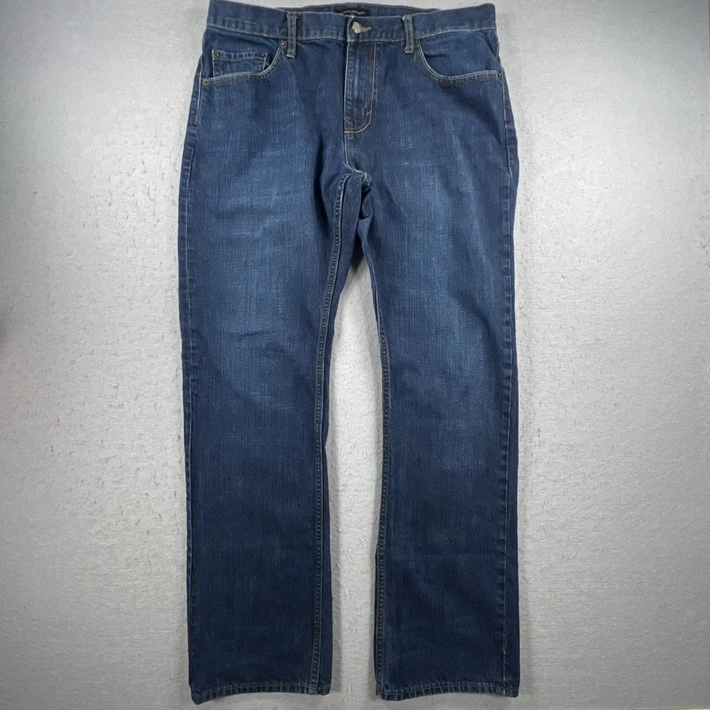 Banana Republic Mens Vintage Straight Jeans Blue Denim 36x34 859112-00